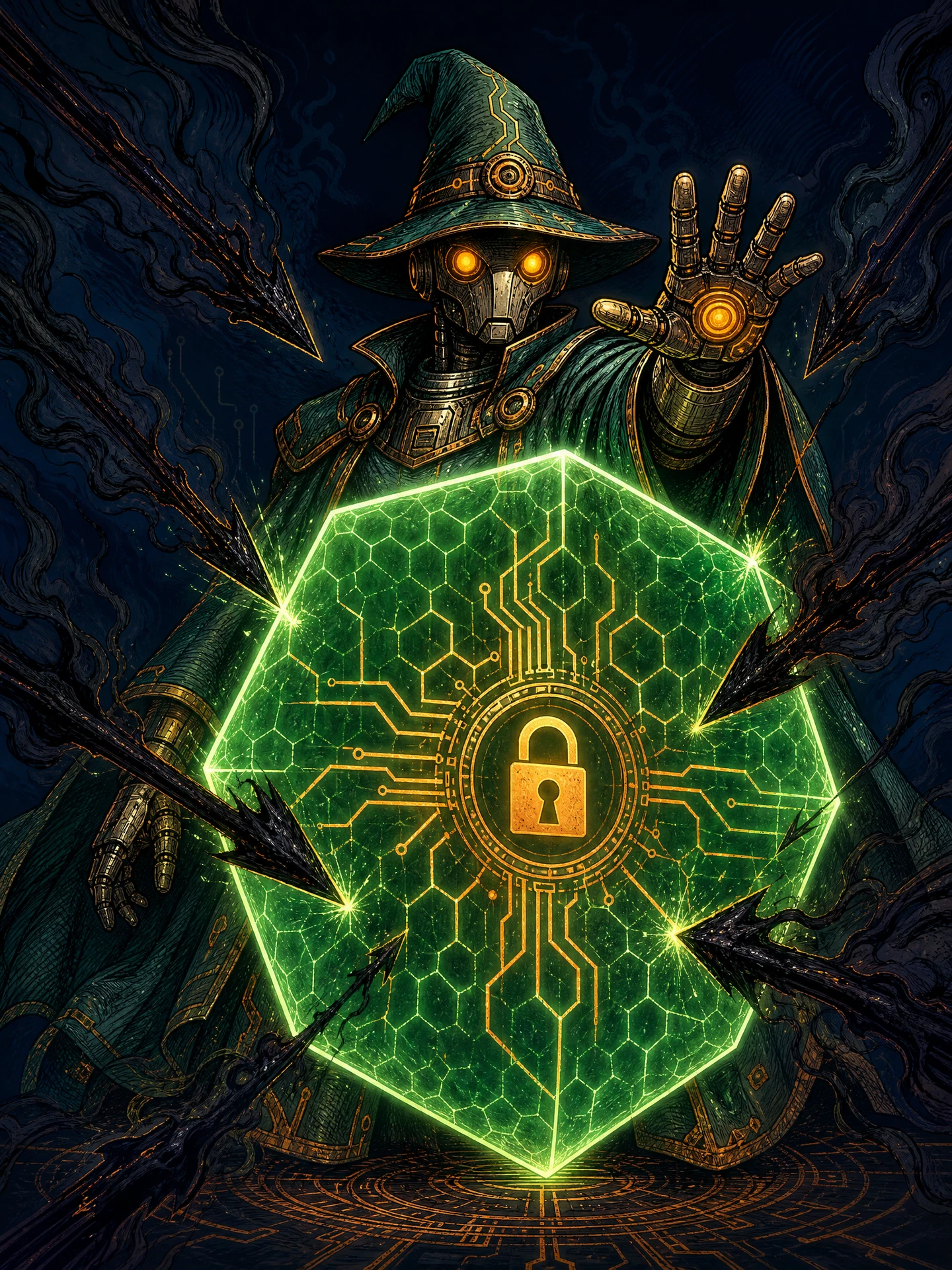 Security shield illustration